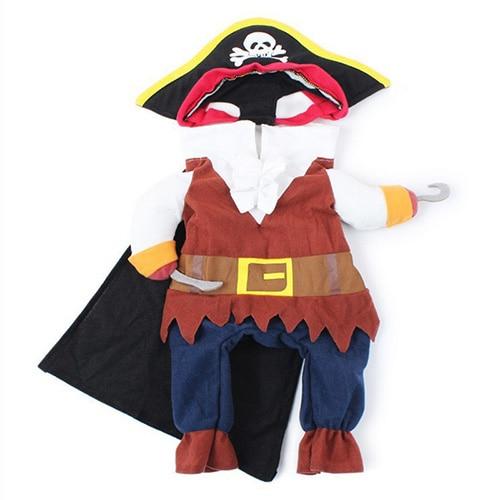 Funny Cat Costumes Pirate Suit Cat Clothes Kitty Kitten Corsair Halloween Costume Puppy Suits Dressing Up Party Clothes For Cats