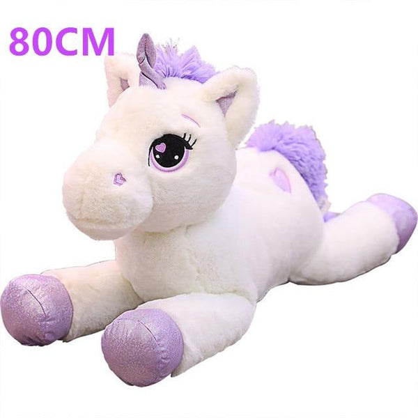 Giant 80/60cm Unicorn Plush Toy Soft Stuffed Popular Cartoon Unicorn Dolls Animal Horse Toy High Quality Toys for Children Girls