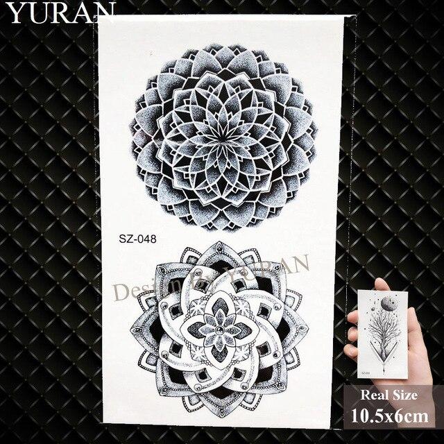 YURAN New Black Gun Men Fashoin Tattoo Stickers Women Body Arm Temporary Tattoo AK Rifle Waterproof Tatoos Sniper Transferable