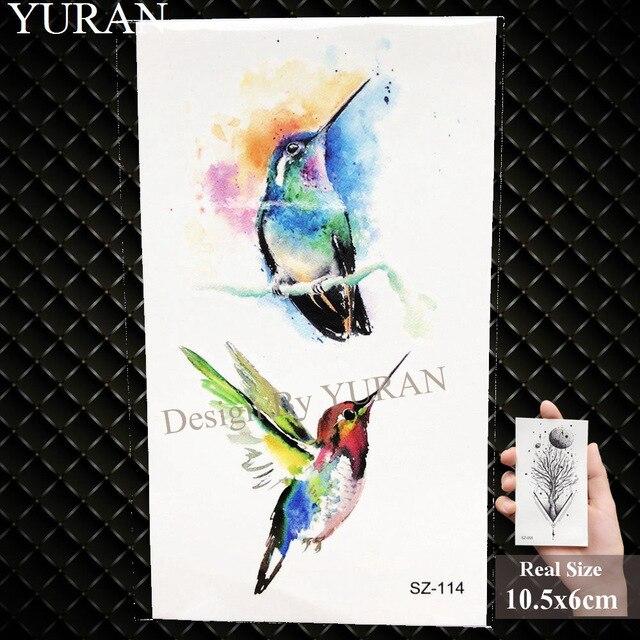 YURAN New Black Gun Men Fashoin Tattoo Stickers Women Body Arm Temporary Tattoo AK Rifle Waterproof Tatoos Sniper Transferable