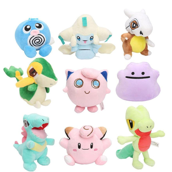 Pocket Plush Jirachi Jigglypuff Torchic Togepi Poliwhirl Cubone Totodile Ditto Treecko Snivy Stuffed Animal Dolls toys