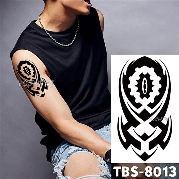 Waterproof Temporary Tattoo men's fire tatoo eagle lotus Mandala eye flame totem 12*19cm Water Transfer Fake tatto for man
