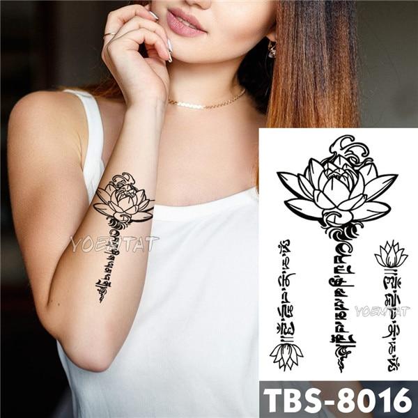 Waterproof Temporary Tattoo men's fire tatoo eagle lotus Mandala eye flame totem 12*19cm Water Transfer Fake tatto for man