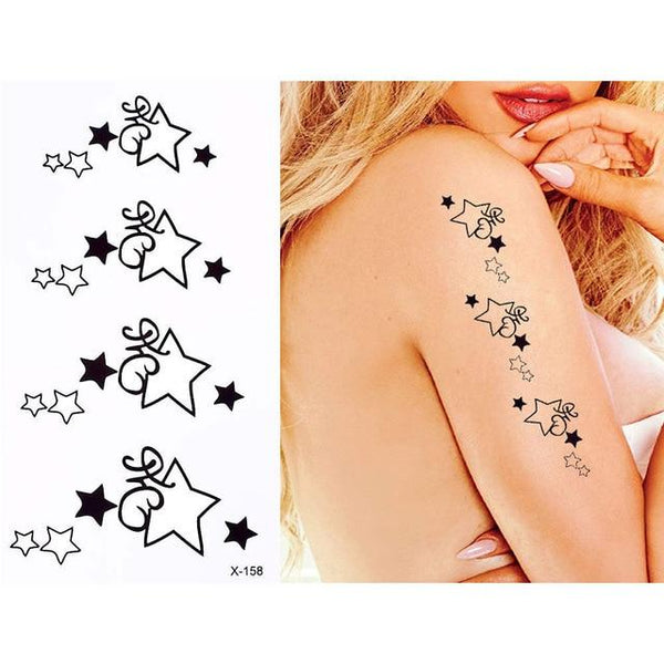 2019 New 1 Sheet Heart Infinity Gift Tattoo Temporary Waterproof Body Henna Hand Neck Ear Art Tattoo Sticker for Women Men Party