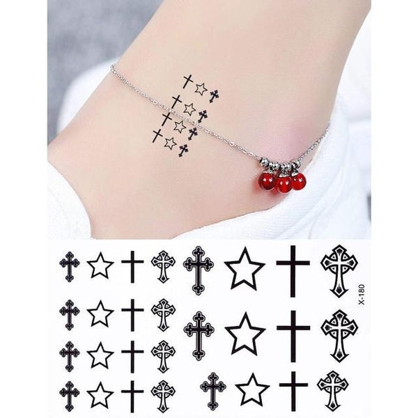 2019 New 1 Sheet Heart Infinity Gift Tattoo Temporary Waterproof Body Henna Hand Neck Ear Art Tattoo Sticker for Women Men Party