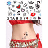 2019 New 1 Sheet Heart Infinity Gift Tattoo Temporary Waterproof Body Henna Hand Neck Ear Art Tattoo Sticker for Women Men Party