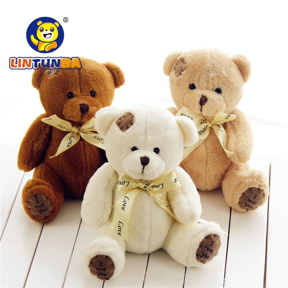 1pc 15cm Patch Bear Dolls Teddy Bear Soft Toy Bear Wedding Gifts Baby Toy Birthday gift brinquedos Soft toys