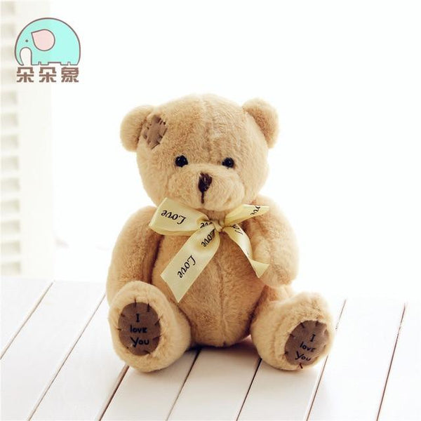 1pc 15cm Patch Bear Dolls Teddy Bear Soft Toy Bear Wedding Gifts Baby Toy Birthday gift brinquedos Soft toys