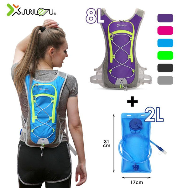 8L Nylon Vest Running Backpack Sports Hydration Cycling Marathon Trail Running Men Women Bag Waterproof Run Fitness Accessories