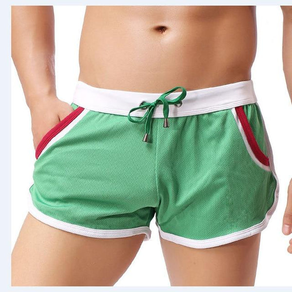GYM Shorts Sport Casual Men Swim Shorts Swimwear Swimming Trunks Underwear Boxer Fifth Pants Competition Swimsuit for Men Boys