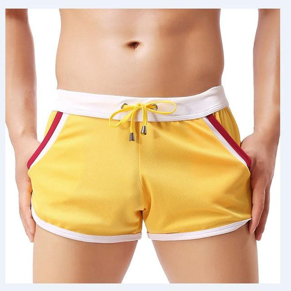GYM Shorts Sport Casual Men Swim Shorts Swimwear Swimming Trunks Underwear Boxer Fifth Pants Competition Swimsuit for Men Boys