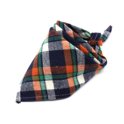 Reversible Dog Bandana Cotton linen Plaid Pet Bandana Scarf Bow ties Collar Square Triangular bondage for dog cat Accessories