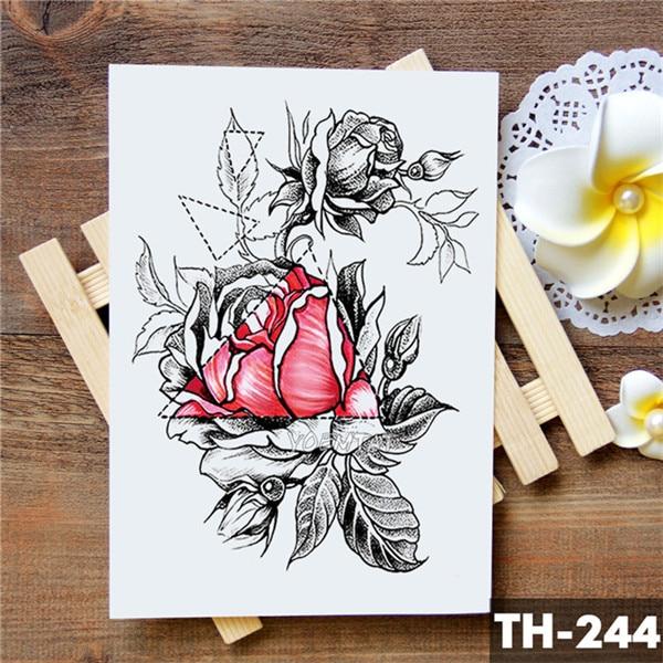 Dream catcher Moon Lotus Flower Temporary Tattoo Sticker Peony Snake Owl Fox Flash Tattoos Small Body Art Waterproof Tatoo