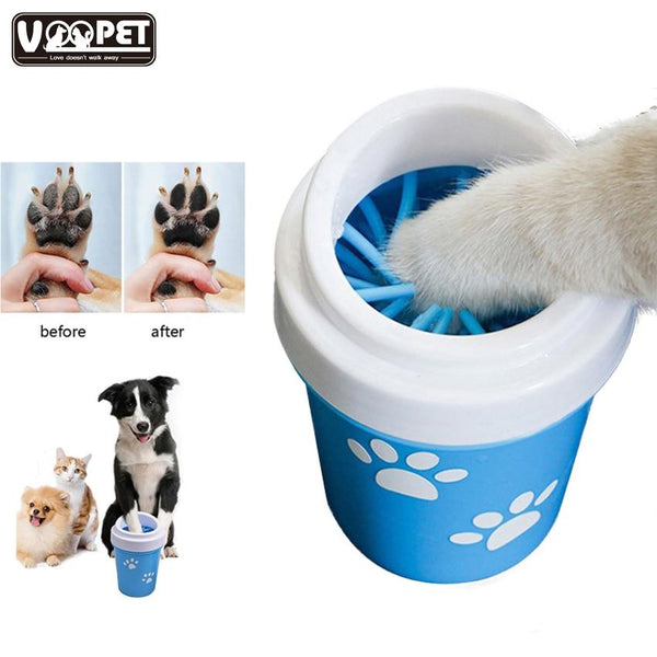 Dirty Paw Washer for Small Large Dogs Pet Feet Washer Portable Pet Dog Dirty Paw Cleaning Cup Muddy Dog Cat Grooming Brushes