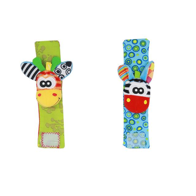 Sozzy Cartoon 2 piece Zebra New Baby Infant Soft Socks Wrist Rattle Set Educational Best Gift Toys for Children 20%Off