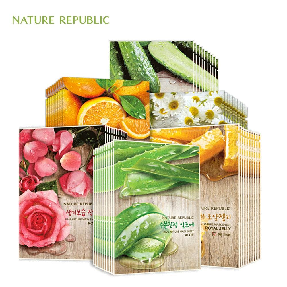 EXO Nature Republic Korean Sheet Mask Moisturizing Oil Control Natural Essence Whitening Facial Mask Plant Skin Face Mask