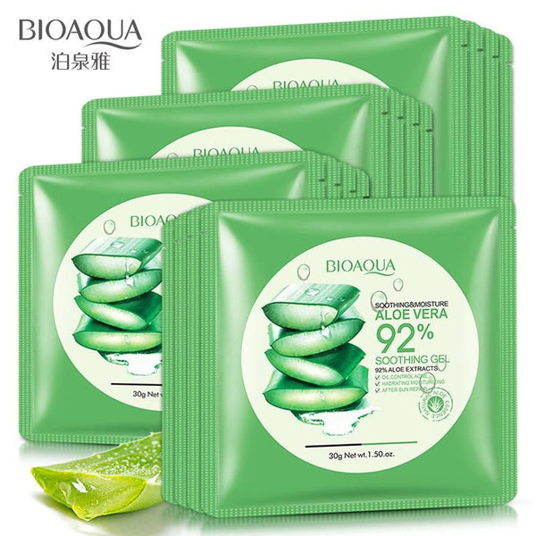 BIOAQUA 1pcs Aloe Vera Extract Facial Mask Skin Care Face Mask Whitening Hydrating Moisturizing Lasting moisture Mask Skin Care