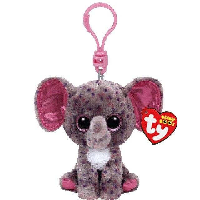 Ty Beanie Boos Big Eyes Plush Dog Keychain Doll Unicorn Penguin Leopard Owl Monkey Clip Toys 4" 10cm