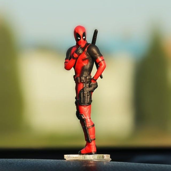 Marvel X-Men Deadpool Personality Car Ornament Action Figure Sitting Model Anime Mini Doll Car Decoration Car Accessories