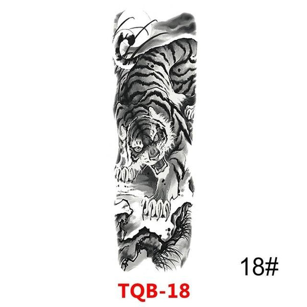 Sexy Skull Women Body Art Flash Waterproof Tattoo Stickers 48*17CM Big Temporary Tattoo Full Arm Sleeve Tatto Men Girl #288345