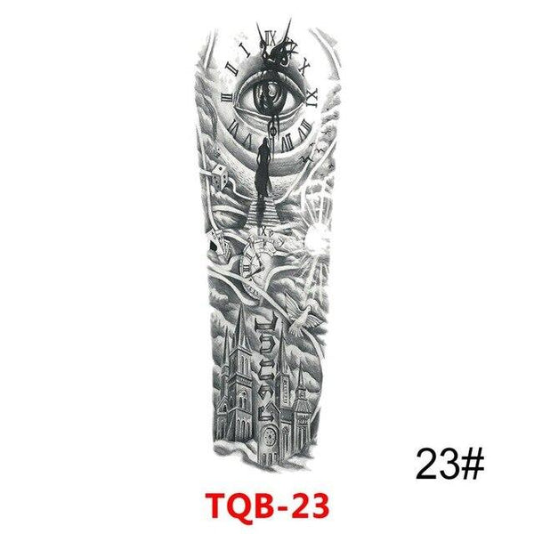 Sexy Skull Women Body Art Flash Waterproof Tattoo Stickers 48*17CM Big Temporary Tattoo Full Arm Sleeve Tatto Men Girl #288345