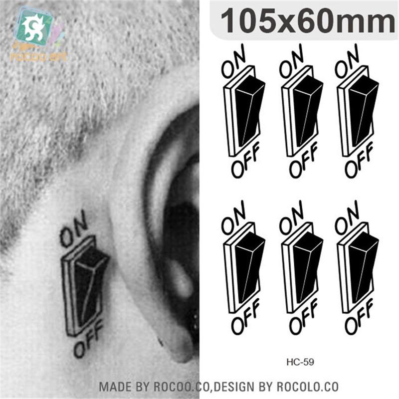 Body Art waterproof temporary tattoos for men and women personality 3d switch design small tattoo sticker Wholesale HC1059