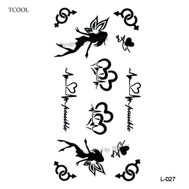 HXMAN English Letter Waterproof Temporary Tattoos Sticker Women Men Arm Fake Body Art 10.5X6cm Kids Adult Hand Tattoo L-001
