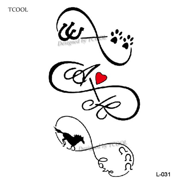 HXMAN English Letter Waterproof Temporary Tattoos Sticker Women Men Arm Fake Body Art 10.5X6cm Kids Adult Hand Tattoo L-001