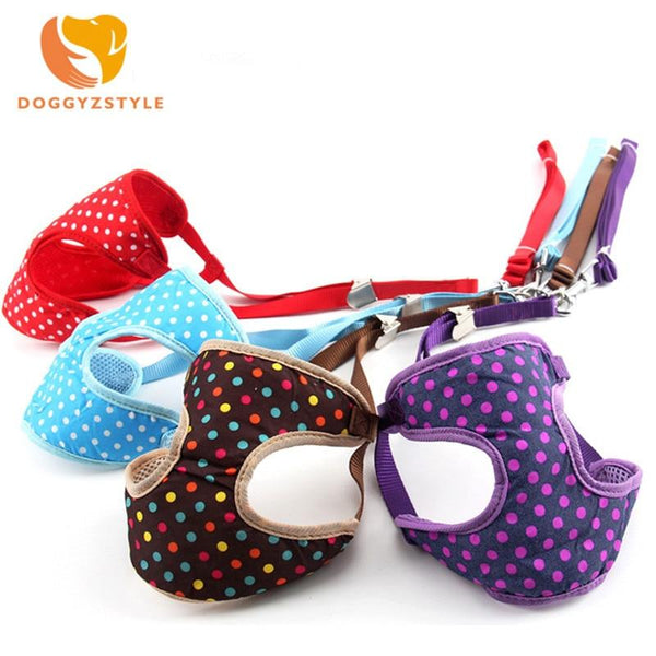 DOGGYZSTYLE Pet Dog Adjustable Harness And Leash Set Pets Cat Vest Harness Mesh Padded For Small Dogs Chihuahua Yorkies Pug