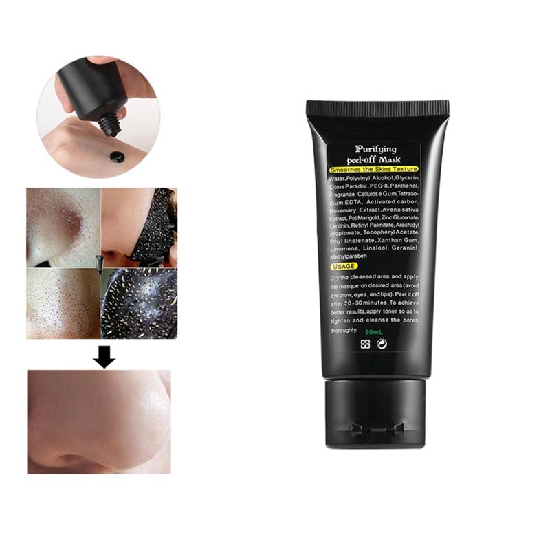 Black Mask Nose Blackhead Remover Face Mask Peel Off Black Head Acne Treatments Deep Clean Skin Care Charcoal Mask TSLM1