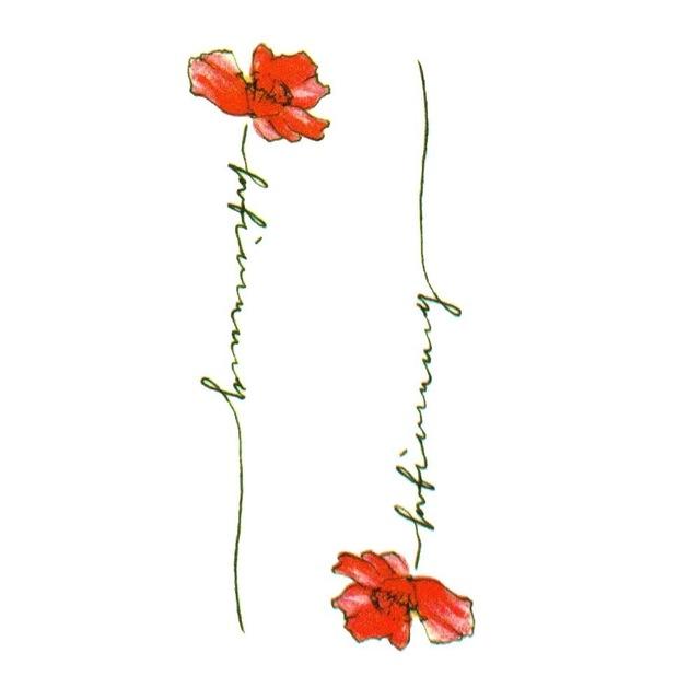 HXMAN Flower Temporary Tattoo Sticker Waterproof Fashion Women Face Fake Body Art  Children Adult Hand Tattoos 10.5X6cm P-101