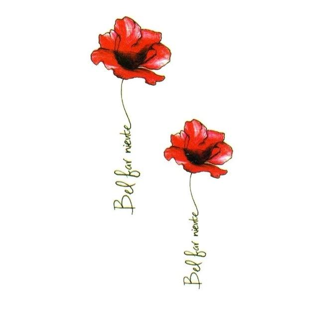 HXMAN Flower Temporary Tattoo Sticker Waterproof Fashion Women Face Fake Body Art  Children Adult Hand Tattoos 10.5X6cm P-101