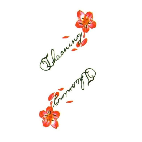HXMAN Flower Temporary Tattoo Sticker Waterproof Fashion Women Face Fake Body Art  Children Adult Hand Tattoos 10.5X6cm P-101