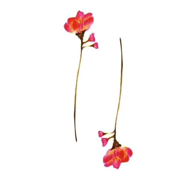 HXMAN Flower Temporary Tattoo Sticker Waterproof Fashion Women Face Fake Body Art  Children Adult Hand Tattoos 10.5X6cm P-101