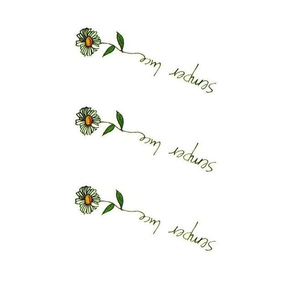HXMAN Flower Temporary Tattoo Sticker Waterproof Fashion Women Face Fake Body Art  Children Adult Hand Tattoos 10.5X6cm P-101