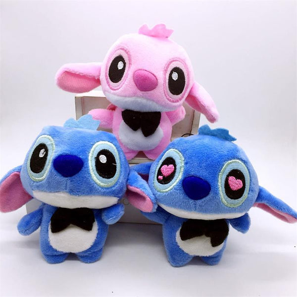 Artificial Lovely Cartoon Plush Toys Stitch Festivals Gift Bouquet with Fake Flowers For Valentine's Day Wedding Party Decora