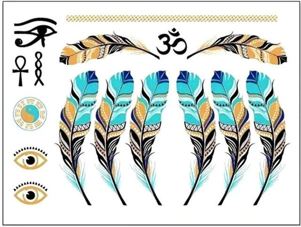 Temporary golden tattoos stickers jewelry bracelet party tattoos fashion   flash tattoo paste makeup girsl arm waterproof tattoo