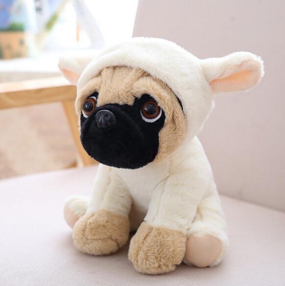 Animals Pug Dog Plush Toys Dogs Cos Cosplay Dinosaur Rabbit Elephant lion Sheep leopard Stuffed Dolls