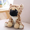 Animals Pug Dog Plush Toys Dogs Cos Cosplay Dinosaur Rabbit Elephant lion Sheep leopard Stuffed Dolls