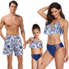 Bikini beach shorts matching swimsuit mommy and me clothes mum mother and daughter son outfits look Family matching swimwear