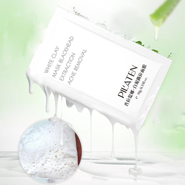 Natural Aloe White Mud To Blackhead Acne Deep Care Mask Remove Mineral Deep Cleansing Removal Nose Peel-off Facial Mask