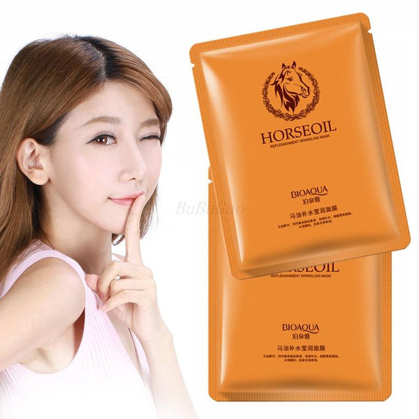 BIOAQUA 1Pcs Horse oil extract moisturizes tired skin to refresh with vitality Whitening Moisturizing Anti Aging Skin Care