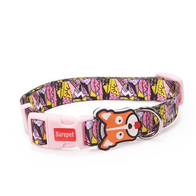 Dog Collars Fashion Designer Print Non-Escape Nylon Dog Harness Breakaway Quick Release Pet Harness Vest Walking Lead Adjustable