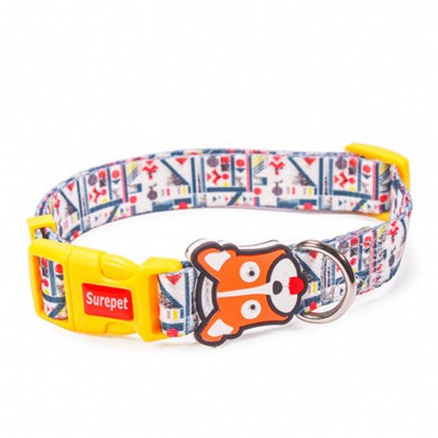 Dog Collars Fashion Designer Print Non-Escape Nylon Dog Harness Breakaway Quick Release Pet Harness Vest Walking Lead Adjustable