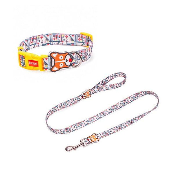 Dog Collars Fashion Designer Print Non-Escape Nylon Dog Harness Breakaway Quick Release Pet Harness Vest Walking Lead Adjustable