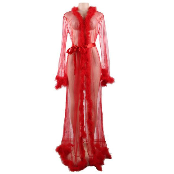 Lingerie Sexy Sheer Plus Size Sexy Dress Babydolls Sexy For Women Transparent Dessous Sexy Hot Erotic Underwear  With Fur R80759