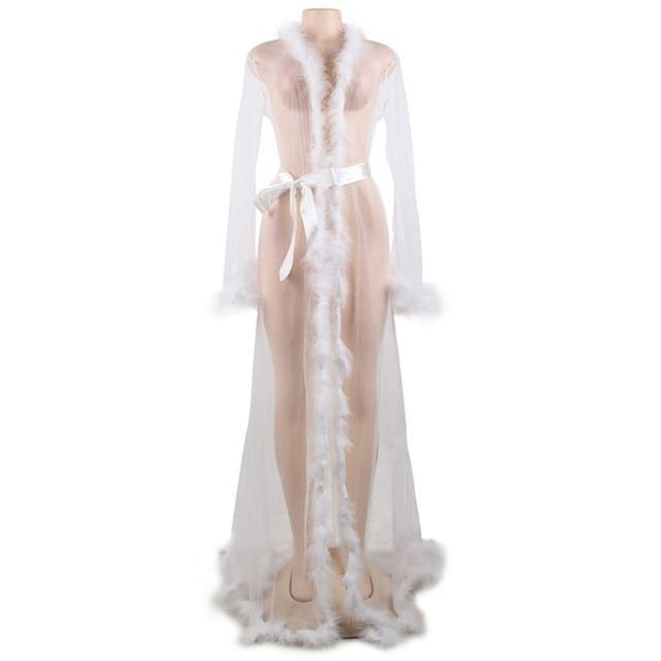 Lingerie Sexy Sheer Plus Size Sexy Dress Babydolls Sexy For Women Transparent Dessous Sexy Hot Erotic Underwear  With Fur R80759