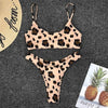 2019 New High Waist  Bikini set Yellow Bandeau Swimsuit Sexy Print Thong Bikini Women Swimwear Two-pieces Bather Bathing Suit