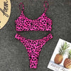 2019 New High Waist  Bikini set Yellow Bandeau Swimsuit Sexy Print Thong Bikini Women Swimwear Two-pieces Bather Bathing Suit