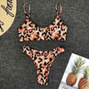 2019 New High Waist  Bikini set Yellow Bandeau Swimsuit Sexy Print Thong Bikini Women Swimwear Two-pieces Bather Bathing Suit